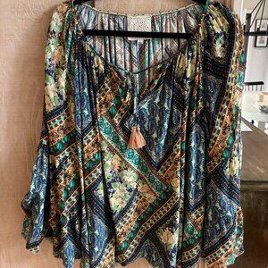 Johnny Was JADE Tunic Blouse, Size L